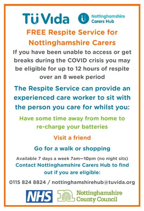 Nottinghamshire Carers Hub Free Respite Service